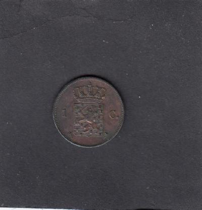 Beschrijving: 1 Cent WILLEM III  